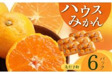 BF6054_【2025年先行予約】 ハウスみかん 6パック 【ミカン 蜜柑 柑橘 温州みかん 有田みかん 和歌山】
