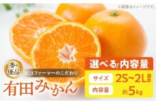 ZD92067_【2025年先行予約】エコファーマーのこだわり 有田みかん 5kg (サイズ混合・秀・優品)【数量限定】