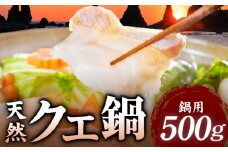 R1002_天然 クエ鍋 500g くえ鍋セット 幻の魚 魚 くえ鍋専門店 鍋用 上品 安定の品質 和歌山 湯浅町