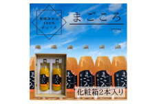 ZE6368n_有田みかんジュース100% 1000ml 2本セット 化粧箱入り【まごころ】