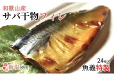 J6023_和歌山産サバ干物フィレ 24枚 (2枚×12袋) セット【干物 魚の開き 味醂干し 魚 詰め合わせ 食べ比べ】