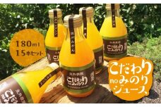 ZS6011n_主井農園 こだわり no みのりジュース 180ml 15本セット