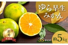 BF6059_【2025年先行受付】ゆら早生みかん 赤秀品 3Sサイズ 5kg