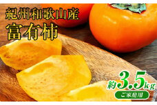 G7112_【2025年 先行予約】和歌山秋の味覚 富有柿 3.5kg【家庭用 訳あり】