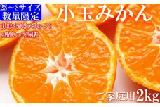 ZJ6095_有田みかん 2kg 訳あり ご家庭用 2S~Sサイズ 小玉みかん