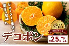 BD7008_【2026年先行予約】和歌山有田産 デコポン秀品のみ！ 2.5kg（9～12玉）