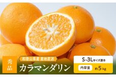 ZE6501_【2026年先行予約】和歌山県産　カラマンダリン　5kg　秀品