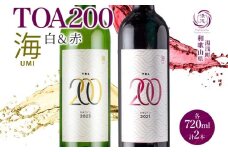 KG1023_  TOA200 海 ワイン 2種 セット 赤 白 720ml 各1本 12% ギフト箱付き 赤ワイン 果実味 酸味 スイーツ 白ワイン フルーティー 和食に合う やや辛口 日本ワイン 国産 リキュール アルコール 湯浅ワイナリー お取り寄せ 和歌山県 湯浅町 送料無料