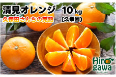 完熟 清見 オレンジ 10kg 久幸園 / 清見オレンジ 清見タンゴール きよみ 清美 甘い 高級 和歌山 柑橘 ※4月上旬～5月下旬に順次発送 【hsk011-r-10B】