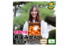 有田 みかん しにせの味（3kg）サイズお任せ / 温州みかん 有田みかん 甘い 和歌山 柑橘 ※11月上旬～翌年2月中旬頃に順次発送予定 【tkf004-r-3】