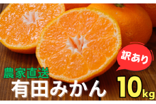 農家直送 有田 みかん 訳あり 10kg 光センサー 選別 / 温州みかん 有田みかん 甘い 家庭用 和歌山 柑橘 ※11月中旬～1月中旬に順次発送 ※北海道・沖縄・離島への配送不可 【nuk004-noka-c10D】