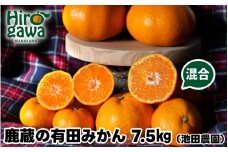 鹿蔵の 有田 みかん 訳あり 7.5kg 光センサー 選果 / 温州みかん 有田みかん 甘い 家庭用 和歌山 柑橘 ※11月順次発送予定 ※北海道・沖縄・離島への配送不可【ikd004-cm-7d5-novA】