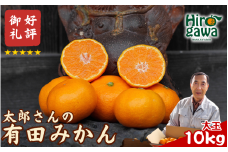 有田 みかん  大玉 10kg / 温州みかん 有田みかん 甘い  和歌山 柑橘 ※12月上旬〜1月上旬に順次発送【ymk004-10-2l】
