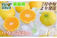 ハウスみかん 1kg+250g(傷み補償) 家庭用 / 温室みかん 有田みかん 甘い 和歌山 柑橘 ※7月中旬～8月下旬に順次発送 ※北海道・沖縄・離島への配送不可 【ikd002-c-1】