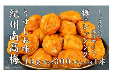 紀州南高梅うすしお味梅干し1kg梅ドレッシング1本