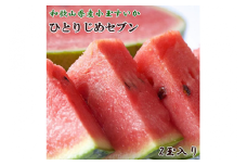 【産地直送】和歌山産小玉すいか「ひとりじめ7(セブン)」2玉入り 3.5kg以上 ※北海道・沖縄・離島への配送不可 ※2025年6月下旬～7月中旬頃に順次発送予定