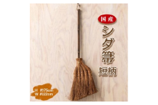 国産シダ箒　短柄