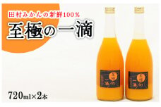 【無添加】田村みかんの新鮮100％ジュース「至極の一滴」720ml×2本入り