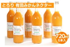 とろり みかんネクター720ml ×6本◇無添加 100% ストレートジュース 有田みかんジュース
※着日指定不可
※北海道・沖縄・離島への配送不可