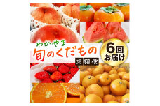 【定期便】〈1・3・6・7・10・11月 全6回〉わかやま旬のくだもの【S】《寄附申し込み翌々月より出荷開始》◇ ※北海道・沖縄・離島への配送不可