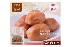 【定期便/2か月ごと/全5回】紀州南高梅「花」塩分約6％（850g）