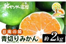 こだわりの青切りみかん 約2kg 農家直送 有機質肥料 100% サイズ混合 ｜ みかん 柑橘 果物 くだもの 果実 フルーツ 和歌山 有田 ※北海道・沖縄・離島への配送不可 ※2025年9月下旬～10月上旬頃に順次発送予定