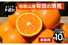 【まごころ手選別】和歌山産　有田の清見　約10kg(2S～3Lサイズ混合)【家庭用】 ※2026年3月上旬～4月下旬頃に順次発送予定