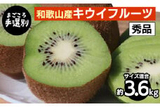【まごころ手選別】和歌山産　キウイフルーツ　約3.6kg(サイズ混合)　秀品 ※2026年1月下旬～3月中旬頃に順次発送予定