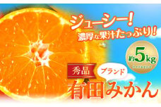 有田みかん 先行予約 秀品 5kg(サイズおまかせ)とち亀物産 紀伊国屋文左衛門本舗《10月中旬-1月中旬頃出荷予定》和歌山県 日高町 有田みかん みかん 果物 フルーツ ブランド果実 柑橘 蜜柑 ミカン