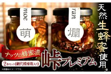 ナッツ・ドライフルーツの蜂蜜漬 峠プレミアム 小瓶 2種セット 【萌×爛 計140g 2本】網代模様箱 澤株式会社 《45日以内に出荷予定(土日祝除く)》和歌山県 日高町 ナッツ ドライフルーツ 蜂蜜