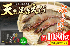 【先行予約】紀州和歌山産天然足赤えび 540g×2箱(270g×4パック) 化粧箱入 魚鶴商店《2025年11月上旬-2月上旬頃出荷》和歌山県 日高町 足赤えび えび エビ