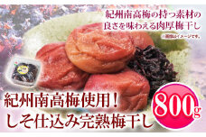 紀州南高梅使用 しそ仕込み完熟梅干し 800g 厳選館《90日以内に出荷予定(土日祝除く)》和歌山県 日高町 梅干し しそ仕込み 紀州南高梅 送料無料