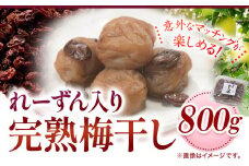 紀州南高梅使用れーずん入り完熟梅干し800g 厳選館《90日以内に出荷予定(土日祝除く)》和歌山県 日高町 梅干し れーずん 梅 紀州南高梅 送料無料