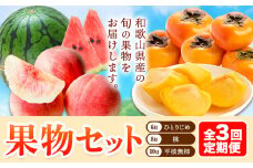 【発送月固定定期便】フルーツセット 果物セット(すいか 桃 ひらたねなし柿)【全３回】 魚鶴商店《6月中旬-10月末頃出荷予定(土日祝除く)》 和歌山県 日高町 すいか 小玉すいか ひとりじめ 桃 平核無柿 柿 化粧箱入 ギフト 果物 フルーツ 旬 送料無料 定期便