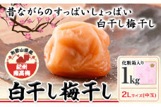 梅干し 白干し 梅干し 1kg 中玉 2L 和歌山県産 株式会社とち亀物産 《30日以内に出荷予定(土日祝除く)》 和歌山県 日高町 梅 うめ 白干し 梅干し うめぼし 紀州南高梅 漬物 漬け物 ごはんのお供