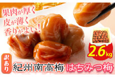南高梅 はちみつ 梅 わけあり 紀州南高梅 はちみつ梅 2.6kg 有限会社プラム《30日以内に出荷予定(土日祝除く)》和歌山県 日高町 送料無料 梅 うめ ウメ 南高梅 蜂蜜 紀州 訳あり 送料無料