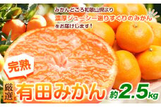 ＜先行予約＞厳選　完熟有田みかん2.5kg+250g（傷み補償分）【光センサー選果】 池田鹿蔵農園@日高町（池田農園株式会社）《2025年11月中旬-2026年1月末頃出荷》和歌山県 日高町【配送不可地域あり】