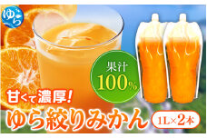 無添加 ストレート果汁！ みかんジュース 1L×2本【fmlb019】