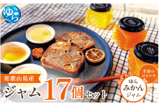 旬の17瓶　和歌山県産ジャムセット色も風味も最高！ / 由良町 フルーツ 朝食 パン おまかせ 季節 旬 柑橘【fmlb061】