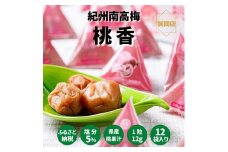 紀州南高梅 桃風味梅干（桃香）テトラピロー 12個入り 【US50】【uts026】