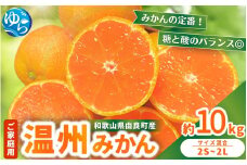 【先行予約】家庭用 温州みかん 10kg ※2025年11月中旬頃～2025年12月中旬頃に順次発送 /  農家直送  くだもの  果実  柑橘 果物 フルーツ 国産 和歌山県 由良町 ご家庭用 人気 おすすめ【nktn005】