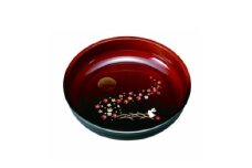 8.0寸 菓子鉢 杢塗分け 春秋月うさぎ【YG69】【yma306】