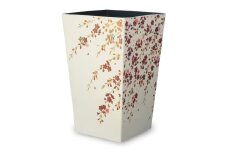 蒔絵調 ダストボックス M角 6.7L 桜ホワイト タツクラフト 【Tk140】【ttcf019】