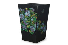 蒔絵調 ダストボックス M角 6.7L 紫陽花ブラック タツクラフト 【Tk141】【ttcf020】