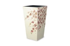 蒔絵調 ダストボックス L角 9.5L 桜ホワイト タツクラフト 【Tk148】【ttcf027】