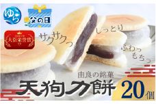 【父の日】老舗の味 天狗力餅20個入　和菓子　力もち　こし餡　職人の手作り / 銘菓 和菓子 こしあん 由良町 お取り寄せ お土産 ギフト 和歌山県【knkd001-pp】
