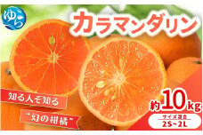 【来シーズン 先行予約】カラマンダリン 約10kg ※2026年3月下旬～順次発送 農家直送 / くだもの  果実  柑橘 果物 フルーツ 国産 和歌山県 由良町 からまんだりん カラ 人気 おすすめ 和歌山 甘い おれんじ【nktn027】