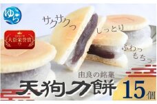 老舗の味 天狗力餅15個入　和菓子　力もち　こし餡　職人の手作り / 銘菓 和菓子 こしあん 由良町 お取り寄せ お土産 ギフト 和歌山県【knkd006】