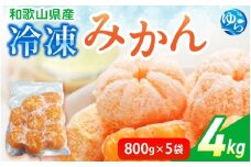  冷凍みかん 4kg (800g×5袋) / みかん 和歌山 冷凍フルーツ 甘い 密柑   由良町 柑橘 果物 デザート【fmlb080】