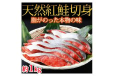 和歌山魚鶴仕込の天然紅サケ切身約1kg